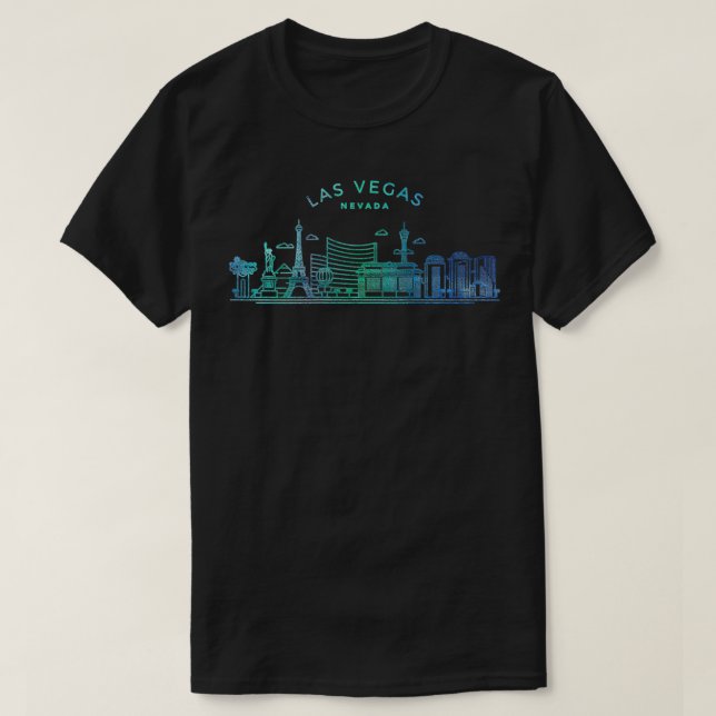 Womens Las Vegas Skyline Cityscape City Metropole T Shirt (Design framsida)