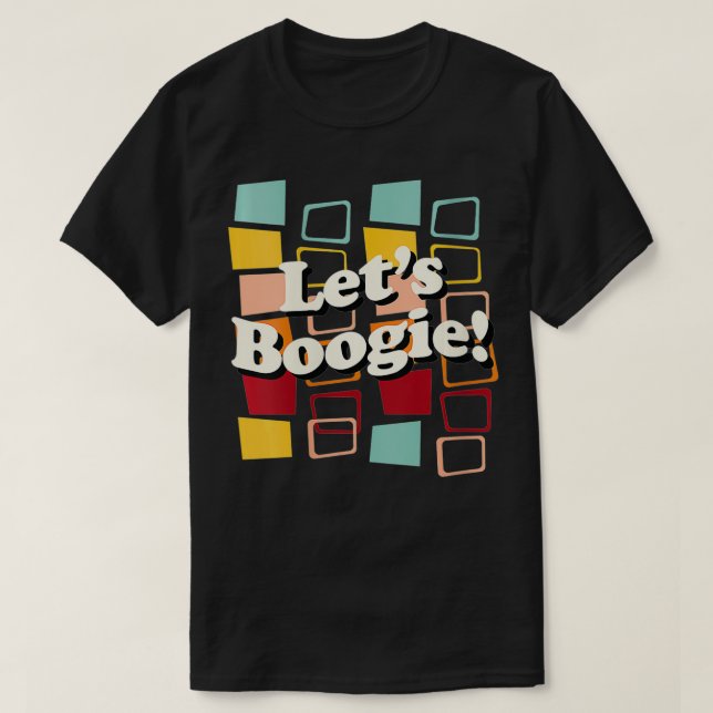 Womens Låt oss Boogie, Coola 60 s 70-tal Hippy Dan T Shirt (Design framsida)