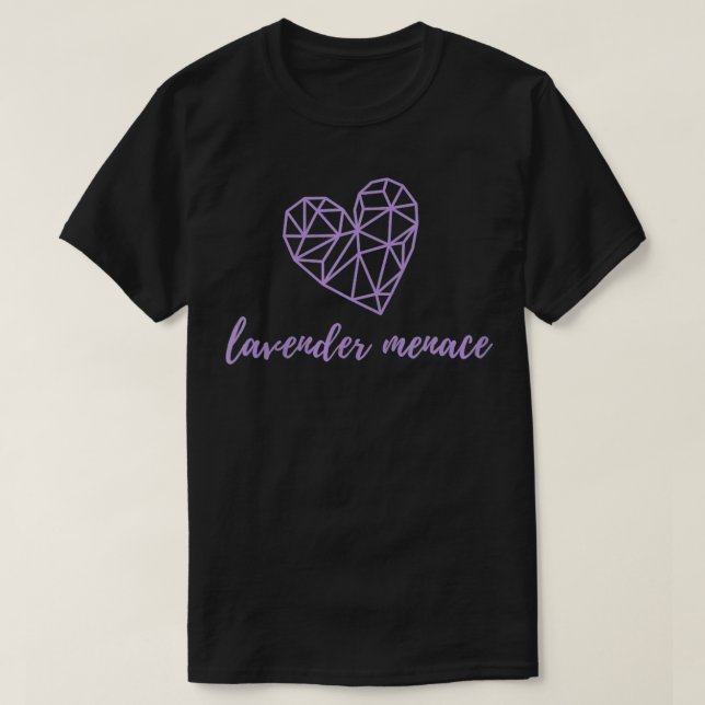Womens Lavender Menace söt lesbisk livyn LGBTQ ga T Shirt (Design framsida)
