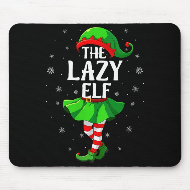 Womens Lazy Elf Christmas Girls Women Elf Squad Xm Musmatta (Framsidan)
