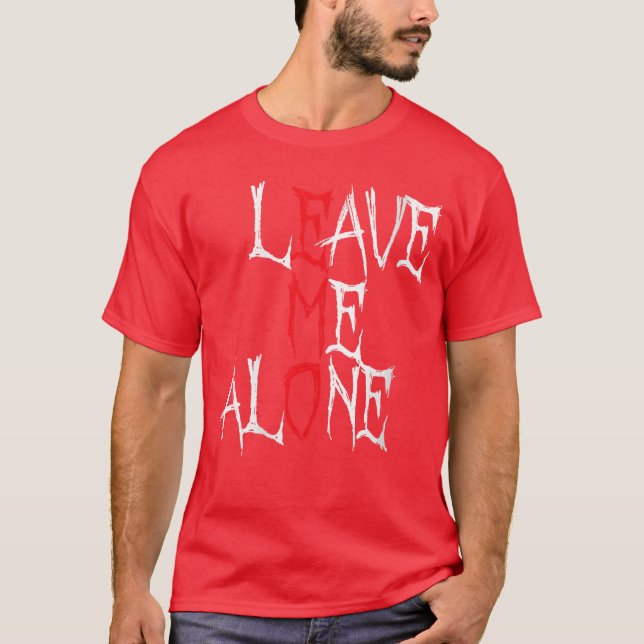 Womens Leave me Alone Emo Aesthetic Goth Scene Alt T Shirt (Framsida)