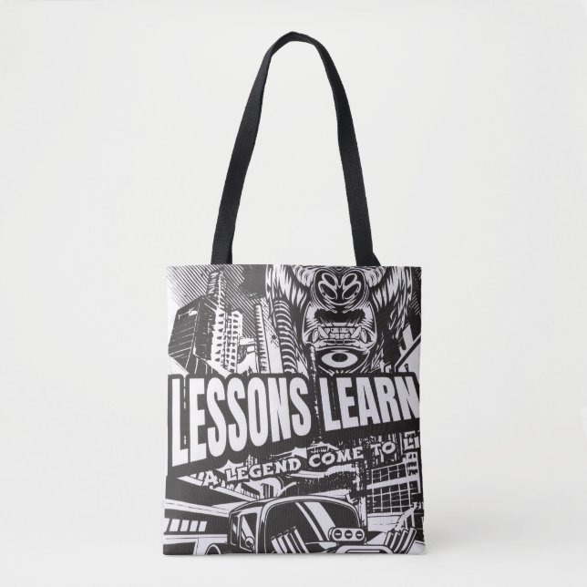 WOMEN'S LEGENDARY GORILLA LESSONS LEARN TOTE BAG  TYGKASSE (Framsida)