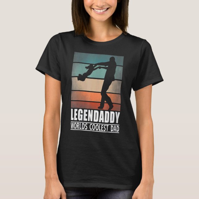 Womens Legenpappa World's Coolest Pappa Pappa och  T Shirt (Framsida)