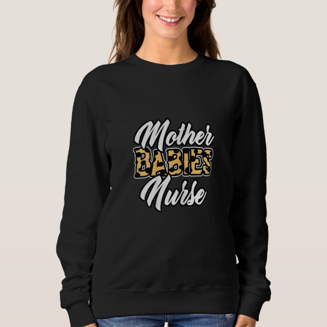 Womens Leopard Mamma Mamma Mammor Spädbarn Nurse D T Shirt (Framsida)