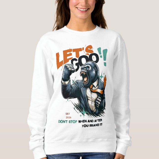 WOMEN'S LET'S GOO LESSONS LEARN SWEATSHIRT T SHIRT (Framsida)