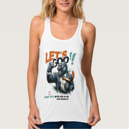 WOMEN'S LET'S GOO LESSONS LEARN TANK TOP  LINNE MED RACERBACK 