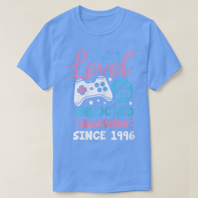 Womens Level 26 Unlocked Awesome 1996 26th Birthda T Shirt (Design framsida)