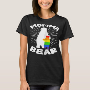 Womens LGBT Mamma Momma Bear Gay Lesbisk Mor Rain T Shirt