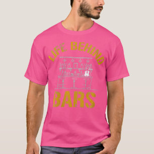Womens Life Behind Pub Funny Bartender-fängelset P T Shirt