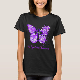 Womens Lila Butterfly Faith Rett Syndrome Awaren T Shirt