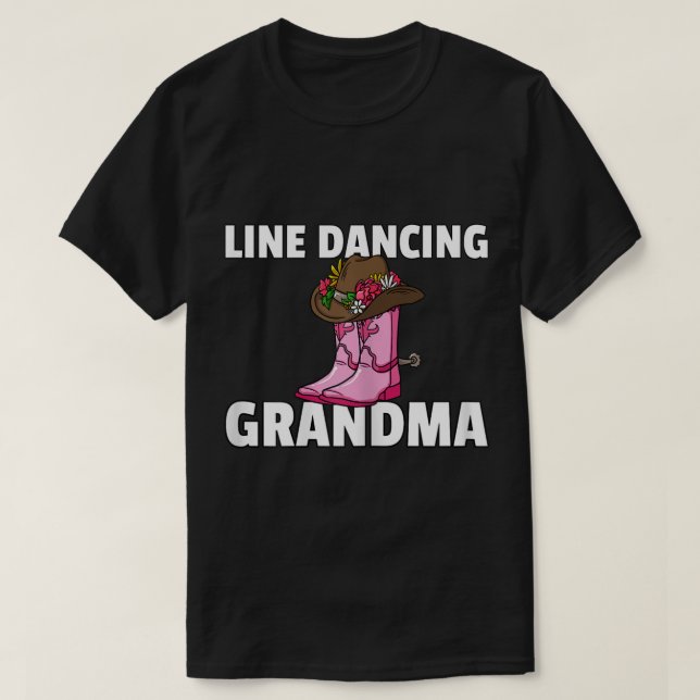 Womens Line Dance Grandma Gift Land Music Danci T Shirt (Design framsida)