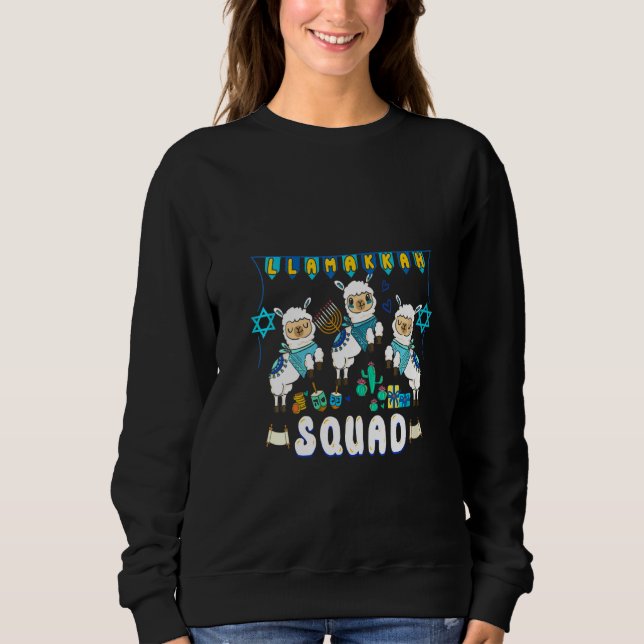 Womens Llamakkah Squad Funny Hanukah Llama Appare T Shirt (Framsida)