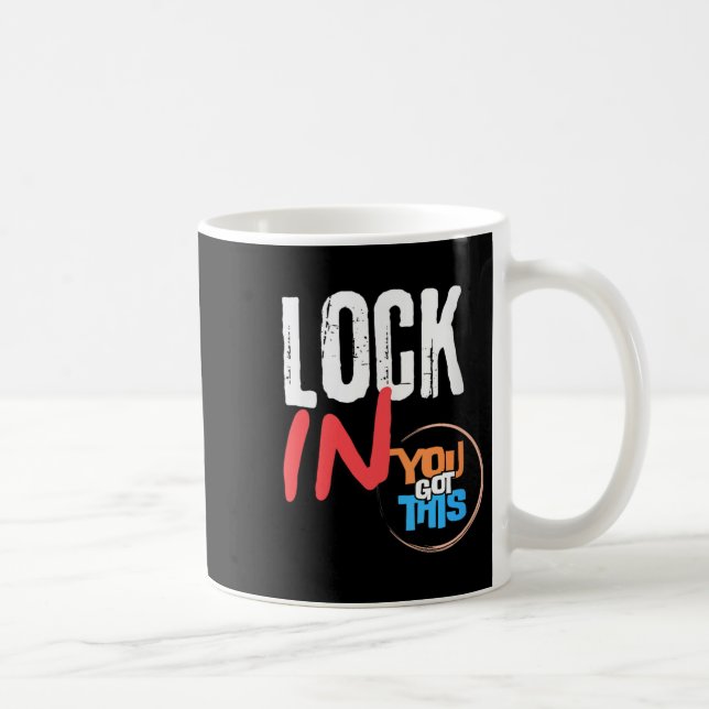 Womens Lock In You Got This Teacher Testing Motiva Kaffemugg (Höger)