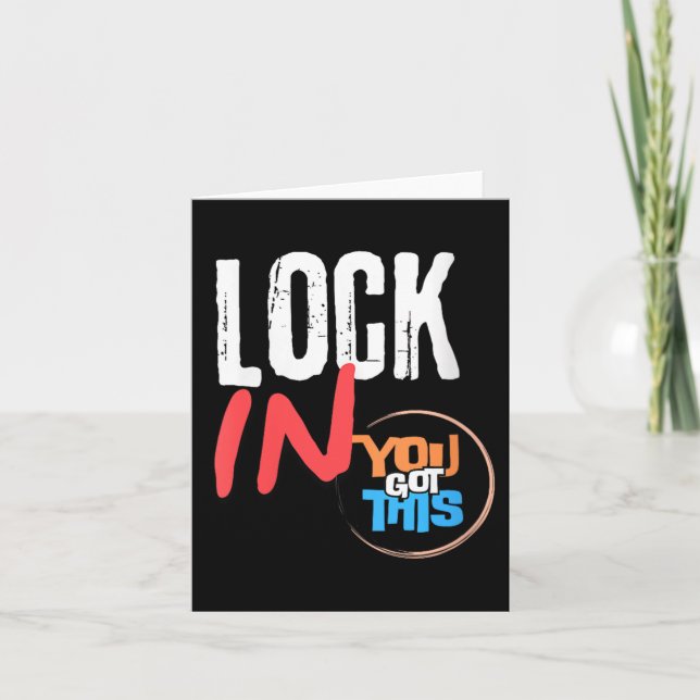 Womens Lock In You Got This Teacher Testing Motiva Kort (Framsida)