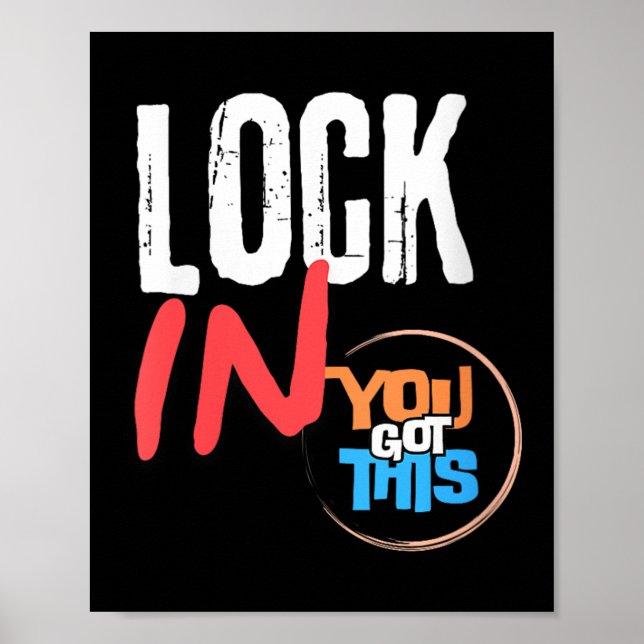 Womens Lock In You Got This Teacher Testing Motiva Poster (Framsidan)