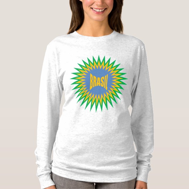 Women's Long Sleeve T-Shirt ash  SUN  BRASIL (Framsida)