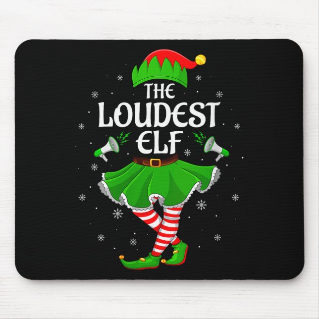 Womens Loudest Elf Christmas Family Girls Women El Musmatta (Framsidan)