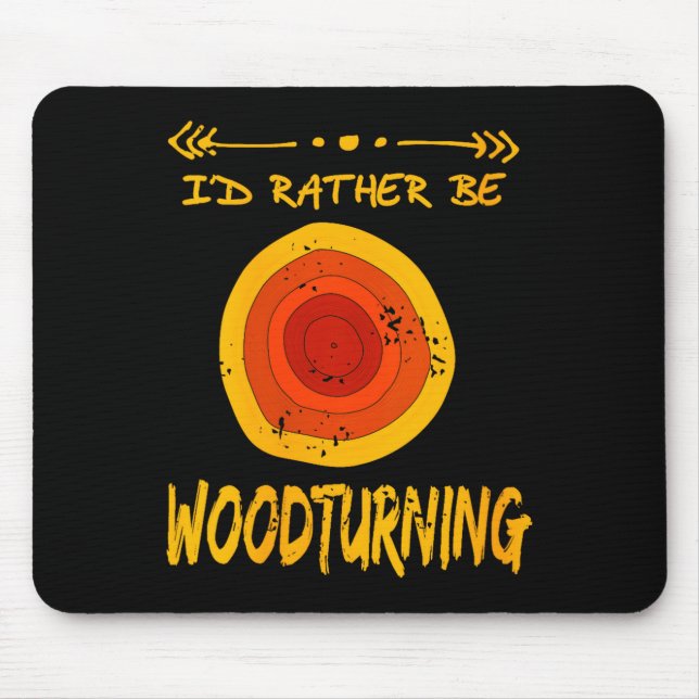 Womens Love Spending Time Woodturning Humor Retro  Musmatta (Framsidan)