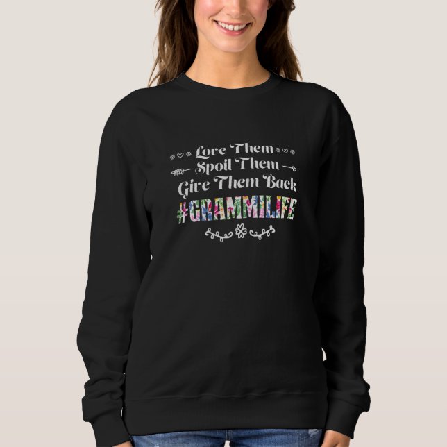 Womens love them spoi them give them back grammili t shirt (Framsida)