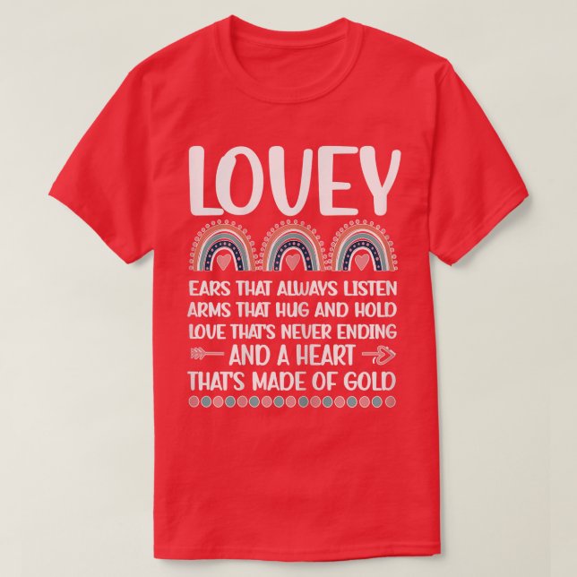 Womens Lovey Grandmor Apprecition Lovey Grandm T Shirt (Design framsida)