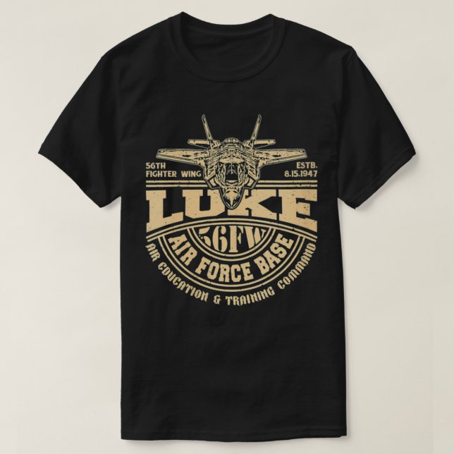 Womens Luke Luft Force Base USAF F35 56th Fighter  T Shirt (Design framsida)