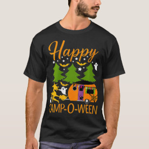 Womens Lycklig CampOWeen Halloween Camping VN T Shirt