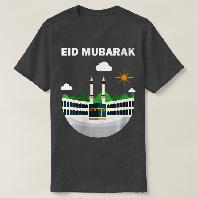 Womens Lycklig Eid Mubarak 2023 AlFitr AlAdha Hajj T Shirt (Design framsida)