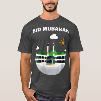 Womens Lycklig Eid Mubarak 2023 AlFitr AlAdha Hajj T Shirt