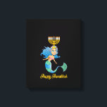 Womens Lycklig Hanukkah Menorah Sjöjungfru Älskare Canvastryck<br><div class="desc">Det här är en underbar gåva till din familj,  vänner under Hanukkah-helgdag. De kommer att vara lycklig för att få den här gåvan från dig under Hanukkah helgdag.</div>