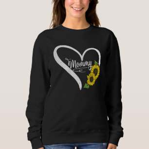 Womens Lycklig Mors dag Mamma Mamma Heart Daisy Su T Shirt