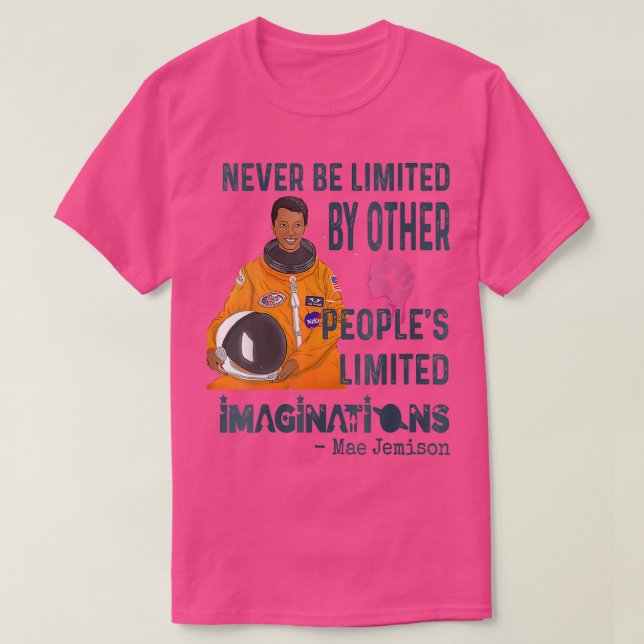 Womens Mae Jemison American Black Woman Astronaut T Shirt (Design framsida)