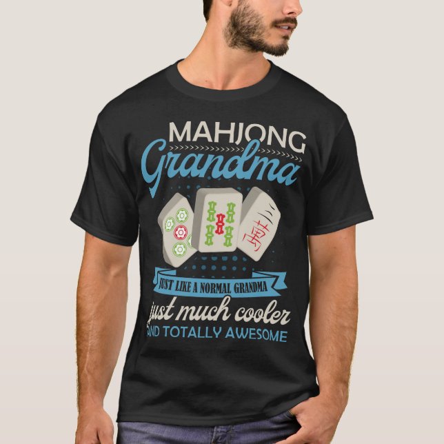 Womens Mahjong Shirt Funny Mahjong Grandma Game Mo T Shirt (Framsida)