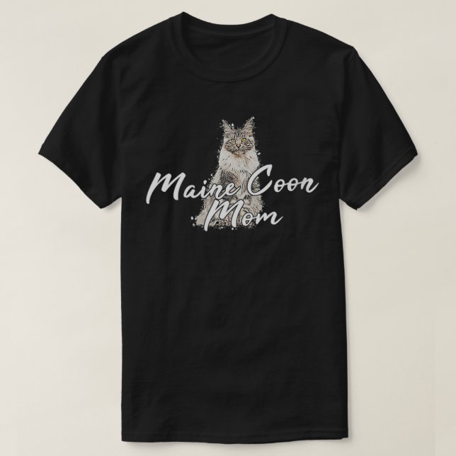 Womens Maine Coon Cat Katt Kitten Maine Coon Maine T Shirt (Design framsida)
