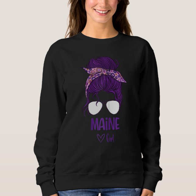 Womens Maine Girl T Shirt (Framsida)