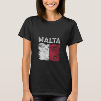 Womens Malta Flag Distressed   Men Women Kids   Ma T Shirt