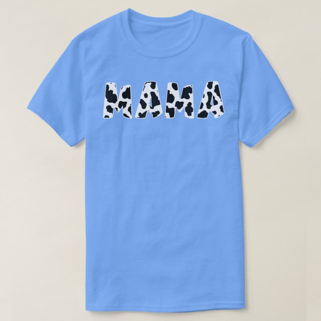 Womens Mama Cow Print Cow Pattern Farmer Mom Mothe T Shirt (Design framsida)