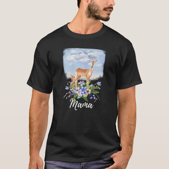 Womens Mama Deer Mommy Cute Doe New Mom  For Mothe T Shirt (Framsida)