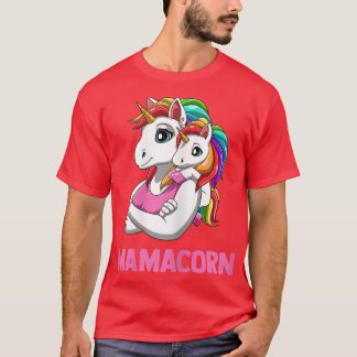 Womens Mamacorn - Mother Daughter Unicorns T-Shirt