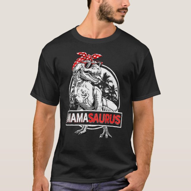 Womens Mamasaurus Rex Dinosaur Mamma Saurus Mor T Shirt (Framsida)