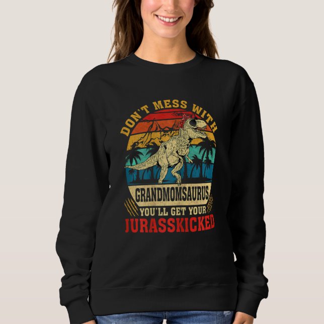 Womens Mamasaurus Rex Grandmamma Saurus Family Mat T Shirt (Framsida)