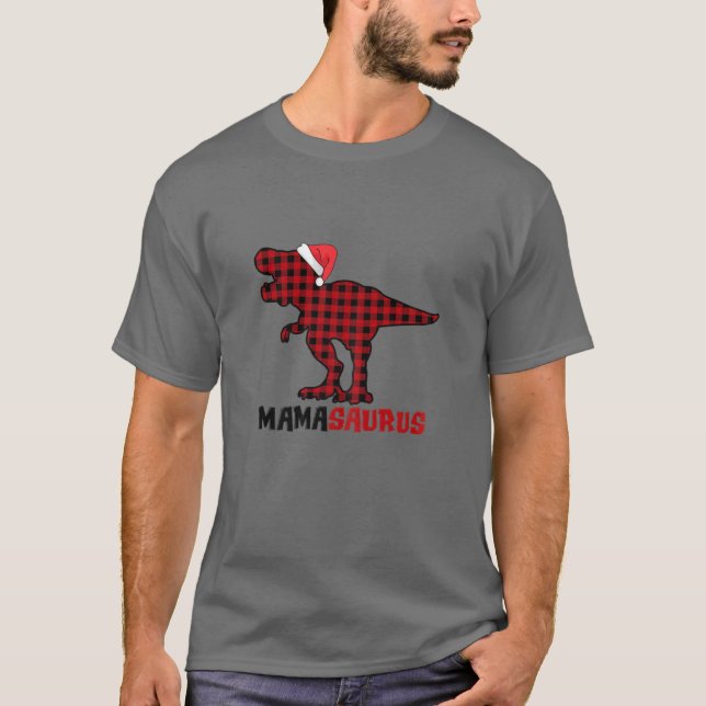 Womens Mamasaurus T Rex Dinosaur Mamma Saurus Chri Shirt (Framsida)
