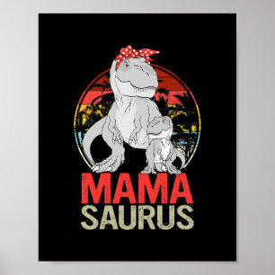 Womens Mamasaurus T Rex Dinosaur Mamma Saurus Poster