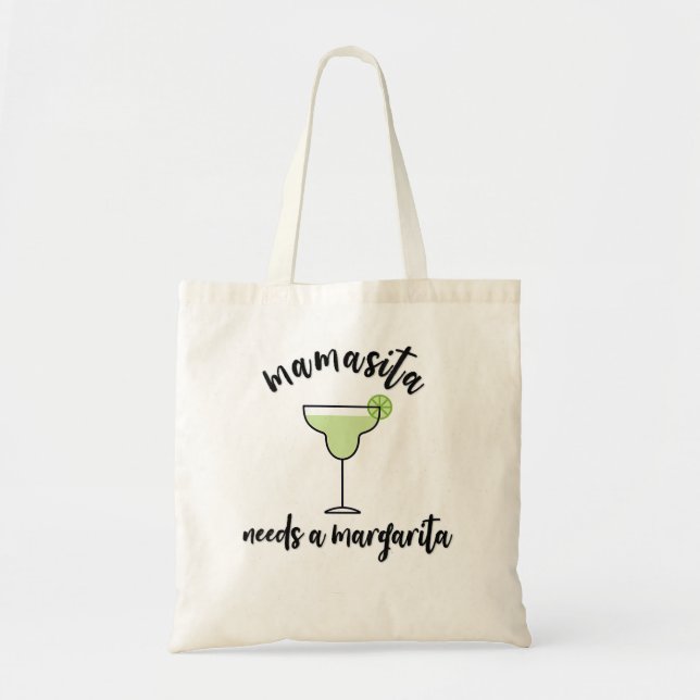 Womens Mamasita Needs a Margarita Funny Mamma Life Tygkasse (Framsidan)