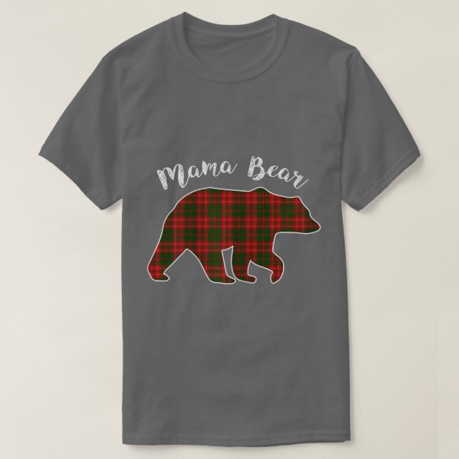 Womens Mamma Bear jul Pajama Play Buffalo Fa T Shirt (Design framsida)