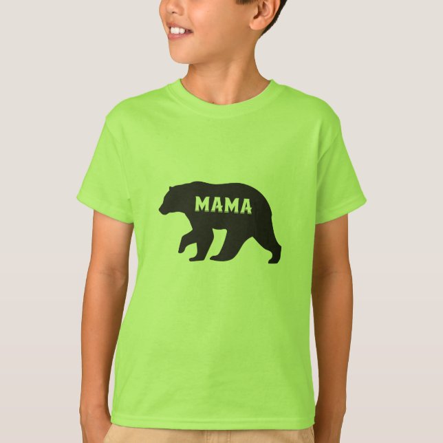 Womens Mamma Bear T Shirt Cute Funny Mamma i Bo (Framsida)