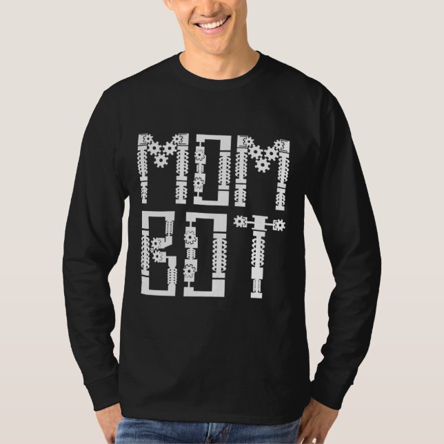 Womens Mamma Bot Robot Robotics AI Ingenjör T Shirt (Framsida)