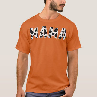 Womens Mamma Cow Skriv ut Cow Mönster Farmer Mamma T Shirt