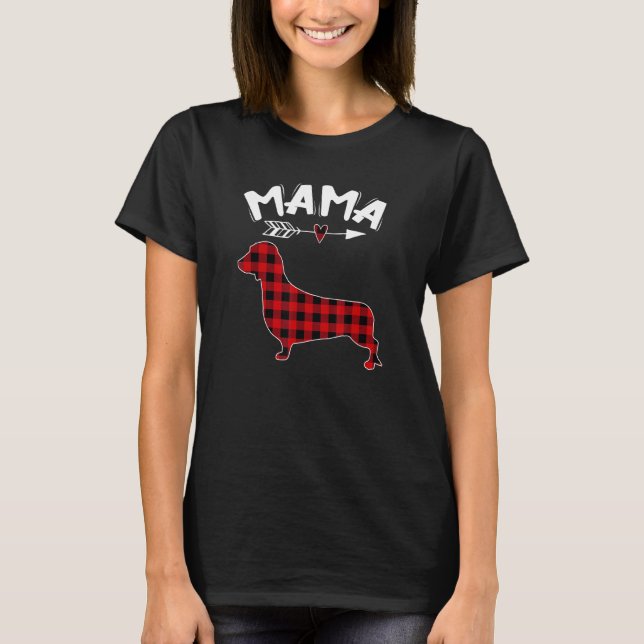 Womens Mamma Dachshund Mamma T Shirt (Framsida)