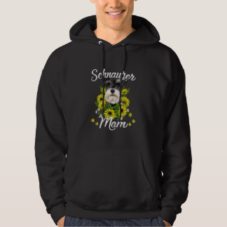 Womens Mamma Day Gift Solros Schnauzer Hoodie