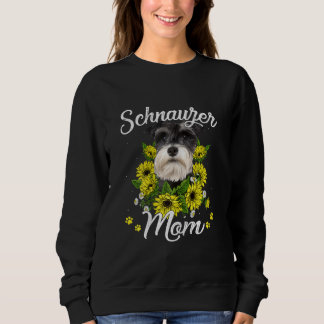 Womens Mamma Day Gift Solros Schnauzer T Shirt